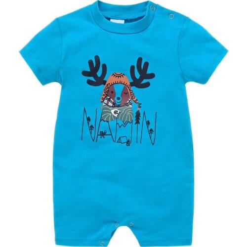 KAVKAS cotton Baby romper Short Sleeve baby clothing One Piece Summer Unisex Baby Clothes girl and boy jumpsuits Giraffe