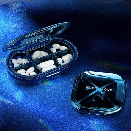 Travel Storage Pill Box Case 4/6 Grid Pill Case Dispenser For Tablets Removable Organizer For Medicines Jewelry Container
