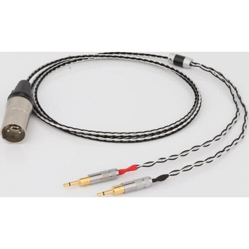 HiFi Cable with 4-pin XLR Balanced Male Compatible with HD700, HD 700 Headphones Silver Plated Replacement Audio Upgrade cable