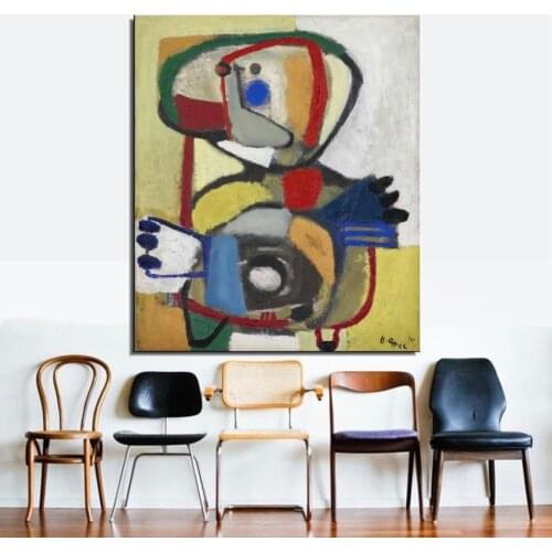 Karel Appel Kind IV 1951 olieverf op doek 1308 x 1105 cm collectie Gemeentemuseum Den Haag hand painted oil painting on canvas