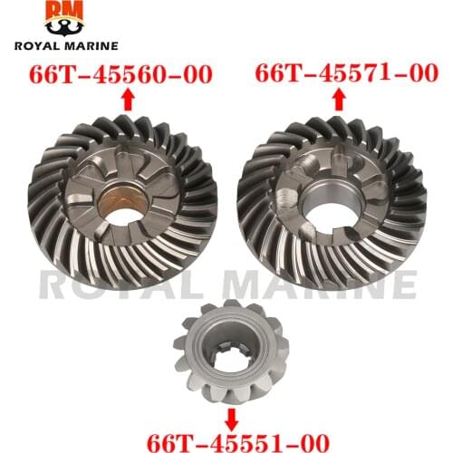 Gear Kit 66T-45560 66T-45551 66T-45571 For Yamaha Outboard Motor 2T 40HP 40X Forward Reverse Pinion fit Parsun Hidea 40HP
