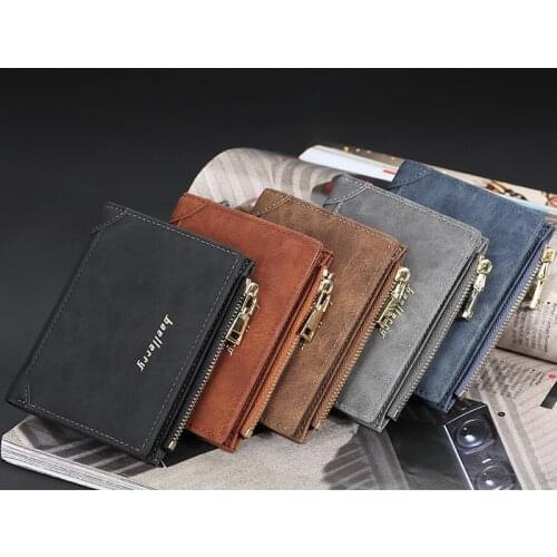 ZOVYVOL Unisex Wallet Mens Short Korean Version Large-capacity Multi-card Zipper Coin Purse Fashion Vertical Wallet Card Holder