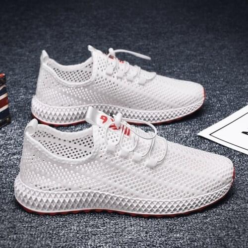 Summer Breathable Mens Fly Weave Shoes Mesh Lightweight Sport Casual Shoes Mens Shoes Outdoor Male Shoes Mens Running Shoes
