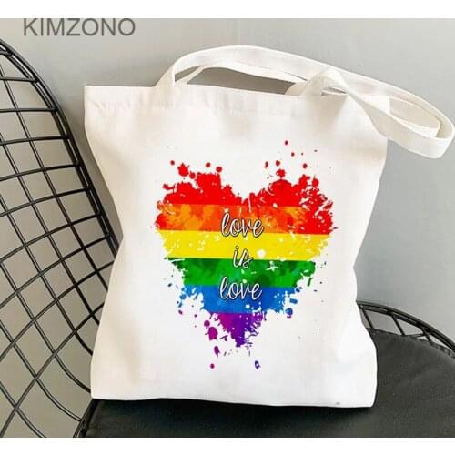 Lgbt shopping bag grocery tote shopping shopper recycle bag jute bag bag boodschappentas bolsas reutilizables sac tissu