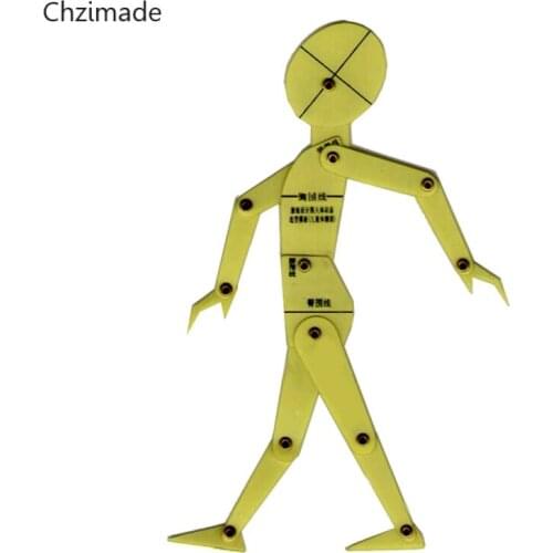 Lychee Life 2Pcs Fashion Ruler Set Children Model Template Clothing Design Pattern Making Ruler Diy Sewing Accessories