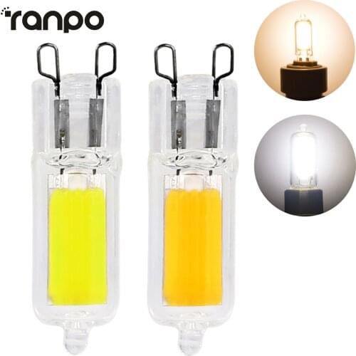 Mini G9 LED COB Bulb 3W 5W Glass Crystal Lights Replace 25W 45W Halogen Lamp for Home Pendant Light Fixture Chandelier 110V 220V