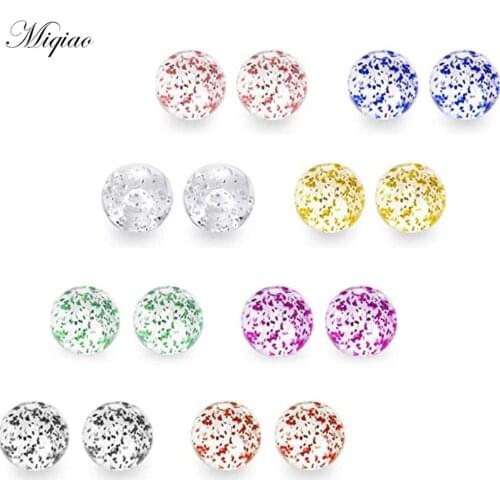 Miqiao 32pcs New Product Explosion Type Acrylic Exquisite Suit Flash Ball 5mm-8mm Body Puncture Accessories