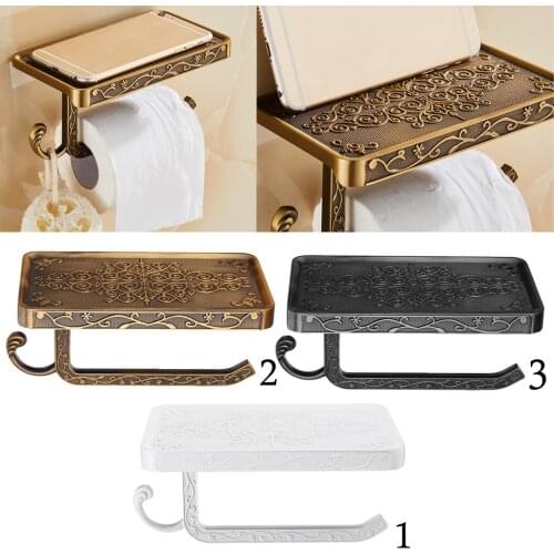 Retro Carving Bathroom Toilet Roll Paper Tissue Holder Wall-mounted