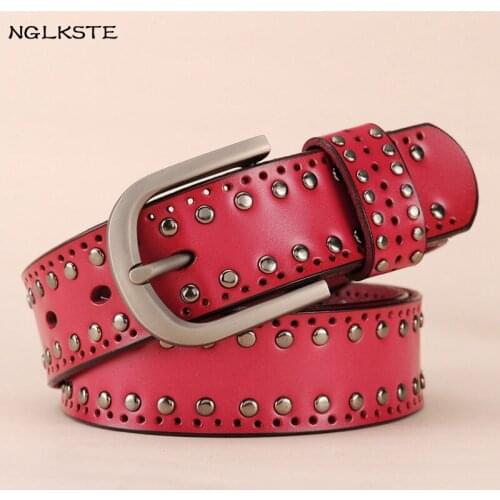NGLKSTE Women's Leather Belts