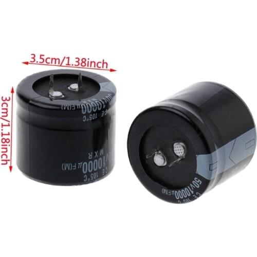 2021 New 2 Pcs 10000uF 50V Capacitance Snap-in Aluminum Electrolytic Radial Capacitor