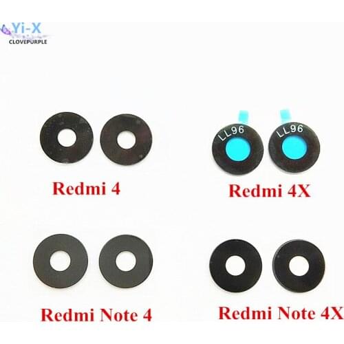 Wholesale 50PCS/Lot Back Rear Camera Glass Lens with Stickers for Xiaomi Redmi 4 / 4 Pro / 4X / Note 4 / Note 4X