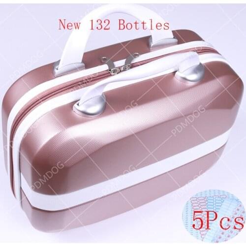 PDMDOG high end 132 Bottles Diamond Painting Box Container Storage Full Square Carry Case Holder Storage Hand Bag Zipper Shockpr