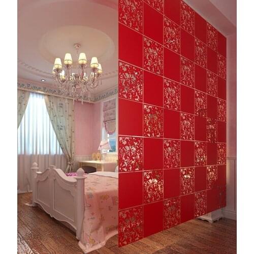 4pc Screen Partition The entrance Door hanging screen Hollow Paper-cuts for Window Decoration Wall Sticker TV background wall