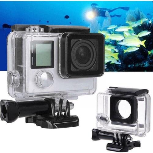 Transparent Waterproof Case For Gopro Hero 3/4 Camera Protection Shell Housing Rainproof Underwater Diving Motorcycle Cam