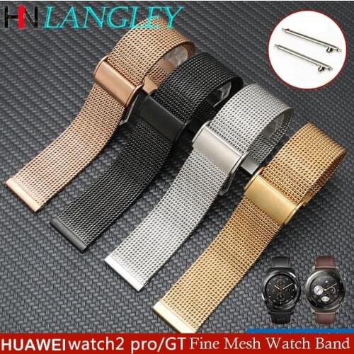 Steel Watch Band for Huawei GT Mesh Band Quick Release Strap for Huawei Watch 2pro Glory Magic 18mm 20mm 22mm Watch Accessories