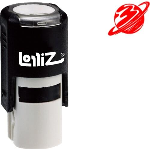 LolliZ "Saturn" Pre-Inked Rubber Stamp