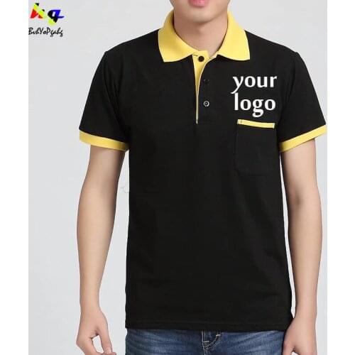 Custom logo picture text women and man summer polo shirt short sleeve fashion work casual polo shirt top