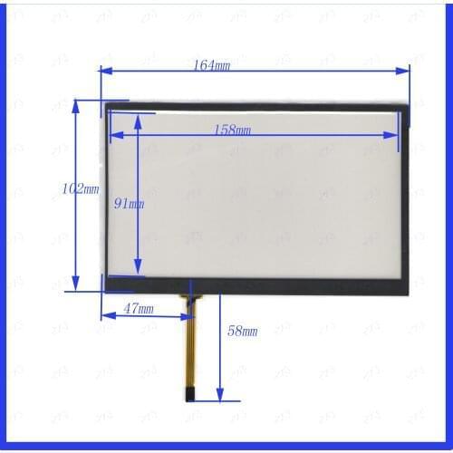 ZhiYuSun 5PCS/LOT 7191 164*102mm Contact point up 7inch Touch sensor glass Resistance screen for Car screen glass