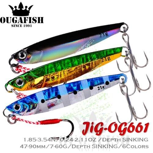 2021 Fishing Lure Jig Weights 7-60g Metal Jigs Sinking Peche Pike Carp Fish Goods Holographic Winter Artificial Bait Accessories