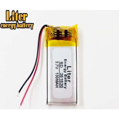 3.7V,130mAH,[351530] PLIB; polymer lithium ion / Li-ion battery for dvr,GPS,mp3,mp4,cell phone,speaker