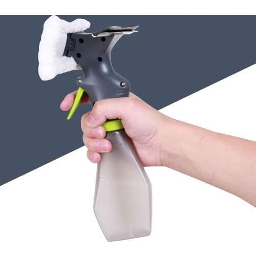 3 In 1 Window Cleaner Spray Dry Scraper Features Atomizing Nozzle Bottle Wiper Microfibre Cloth Pad Kit Car Glass Clean Brush