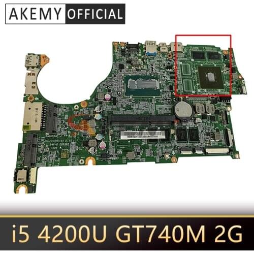 Akemy DAZRQMB18F0 for ACER V5-573G V5-473G V5-573 V5-573 ZQR Laptop Motherboard CPU i5 4200U GT740M 2G 4G RAM Test OK Mainboard