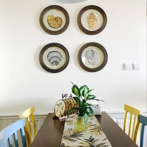 American Porch Round Shell Painting Jane Beauty Idyllic Country Restaurant Decorative Painting Bedside Painting