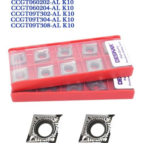 CCGT060202 CCGT060204 CCGT09T302 CCGT09T304 CCGT09T308 AL K10 DESKAR Lathe Turning Tool Aluminum Cutter Blade CNC CCGT Insert