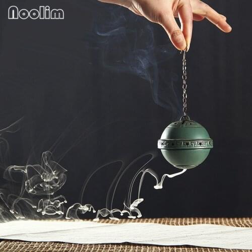 Ceramic Hanging Incense Burner Creative Incense Ball Aromatherapy Censer Hollow Coil Incense Holder Use In Teahouse Home Decor