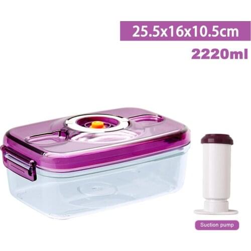 1400ML Vacuum Preservation Box Food Preservation Moisture-proof Containe Refrigerated Airtight Container Kitchen Box Storage