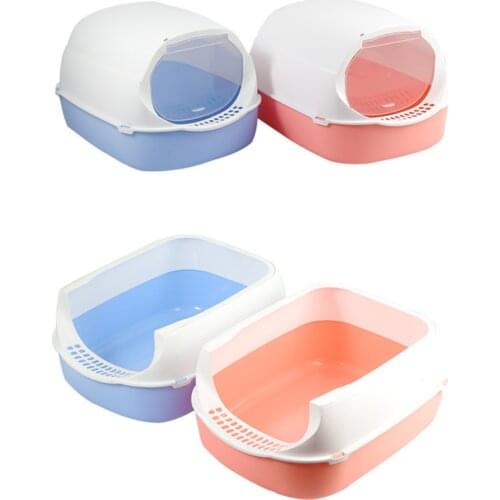 Small Cat Litter Box Send Cat Litter Shovel Fully Enclosed Cats Toilet Flip Type Odor Proof and Splash Proof Cats Litter Basin