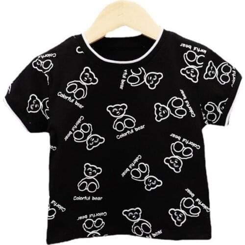 New Fashion Summer Baby Girl Clothes Children Cotton Cartoon T-Shirt Toddler Casual Costume Infant Boys Clothing Kids Sportswear