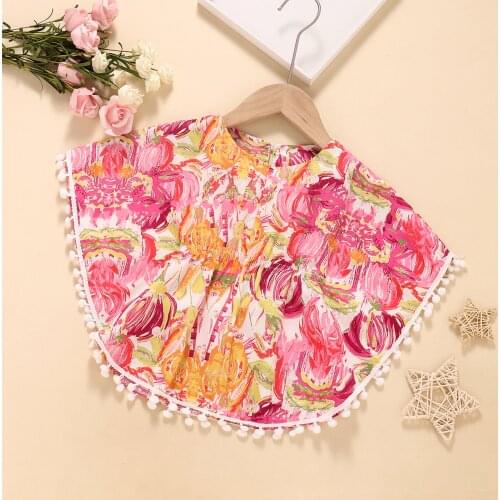 0-3Y Baby Girls Swimwear Cover-up Summer Floral Tassel Kids Beach Dress Swimsuits Bikini Cover Ups Toddler Sundress