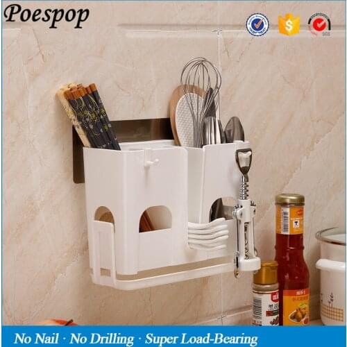 POSEPOP Plastic Sink Sucker Organizer Shelf Bathroom Wall Suction Cup Sponges Storage Basket Kitchen Holder High Quailty