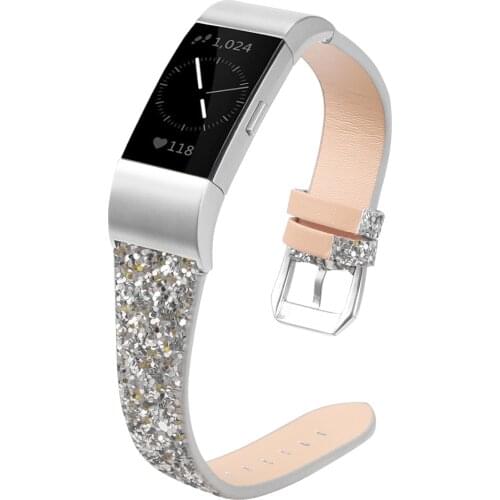 Blink Wrist Leather Strap for Fitbit Charge2 Watch Band Girls Bracelet for Fitbit Watch Woman Leather Replacement Watchband