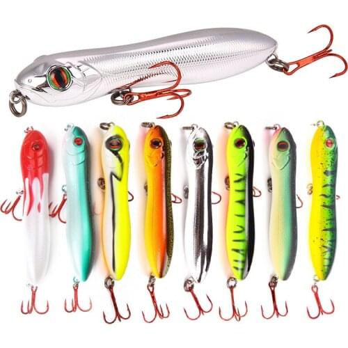 8 Color Fishing Lure 100mm 15.6g Snake Head Lure Hard Bait Artificial Surface Bait Surface Lure for Fishing Wobblers tackle