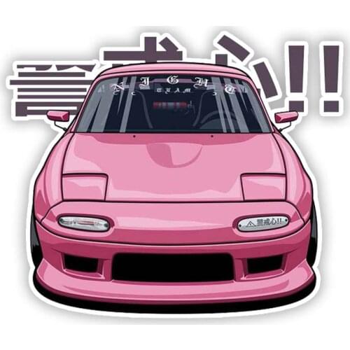 S50444# Various Sizes Personality PVC Decal for AE86 Initial D Japan JDM V6 Waterproof Car Sticker on Motorcycle Laptop