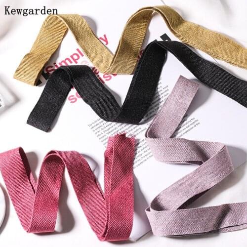 Kewgarden 1" 1-1/2" 25 38 mm Twill Cotton Ribbon DIY Hair Bow tie Sewing Ribbon Handmade Tape Garment Accessories Riband 10 Yard