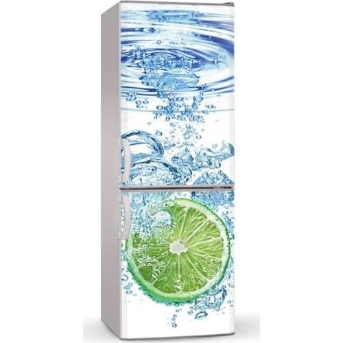 DIY SelfAdhesive Refrigerator Dishwasher Lemon In Water Wall Sticker kitchen accessories wall sticker Home Decoration