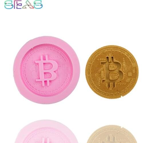 Bitcoin Silicone Mold Controller 3D Mould Sugar Craft Fondant Cake Decorating Plant Mould Baking Tool