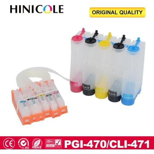 Hinicole Continuous Ink System For Canon PGI 470 CLI 471 PIXMA MG5740 MG6840 MG7740 TS5040 TS6040 TS8040 Printer