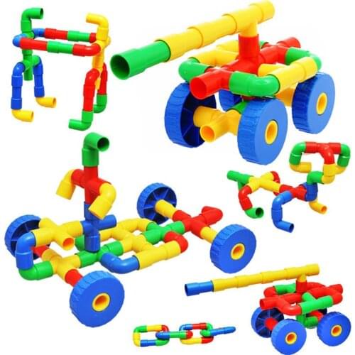 Pipeline tunnel spell model building block toys Creative Block Kindergarten early childhood learning educational toys brinquedos