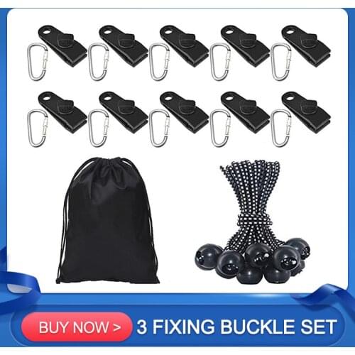 Outdoor Awning Clamp Awning Fixing Buckle Tent Clip Fixing Tarpaulin Elastic Band For Outdoor Camping Buckle Set Tool