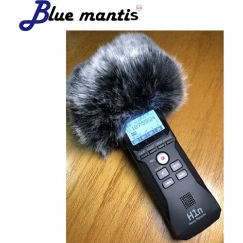 Dead Cat Outdoor Microphone Cover Artifical Fur Wind Muff Windshield For Zoom H1 H1N Windproof Muffler Windscreen Blue Mantis