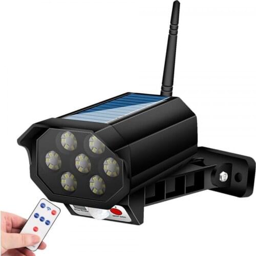 New Remote Control Solar Street Light Monitoring Lamp Fake Camera Body Induction Wall Lamp Outdoor Burglar Proof Waterproof IP66