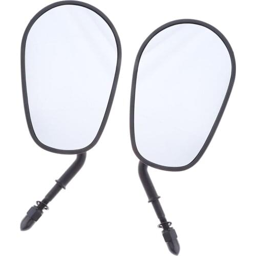 Universal Motorcycle Oval Rearview Mirrors Rear View Side Mirrors Aluminum