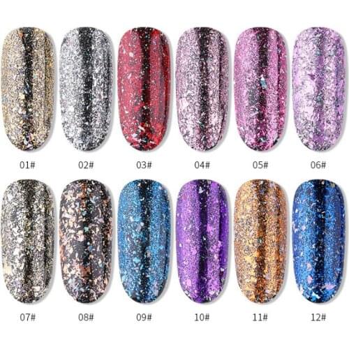Nail Mirror Glitter Powder Metallic Color Nail Art UV Gel Polishing Chrome Flakes Pigment Dust Decorations Manicure