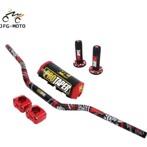 1 1/8" Handlebar CNC 28mm Clamp Handle Fat Bar Pad For HONDA CR250R CRF230F CRF250R CRF250X CRF250L CRF450R CRF450X Pro Pit Bike