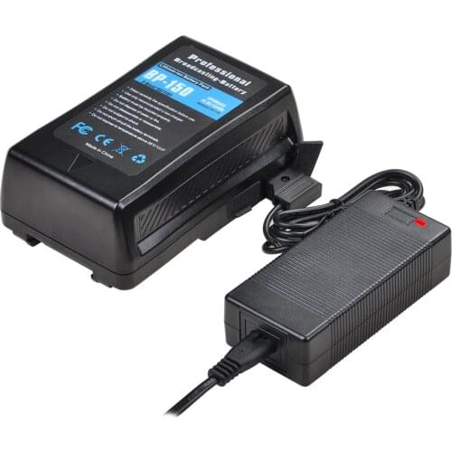 10400mAh BP-150 V Mount V-Lock Battery for Video Camera Camcorder Broadcast LED Light with D-tap Output Cable and D-Tap Charger
