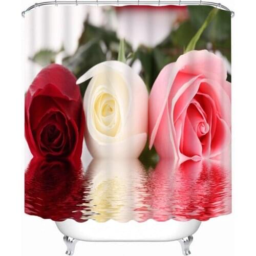 3D shower curtain beautiful parrot pattern Polyester Fabric Waterproof Shower Curtain Eco-Friendly Bathroom Curtain Home